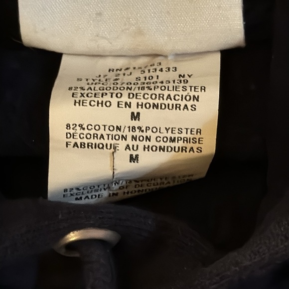 Champion Reverse Weave Canterbury Hoodie Pullover Men’s Medium Navy/White Cotton - Picture 5 of 8